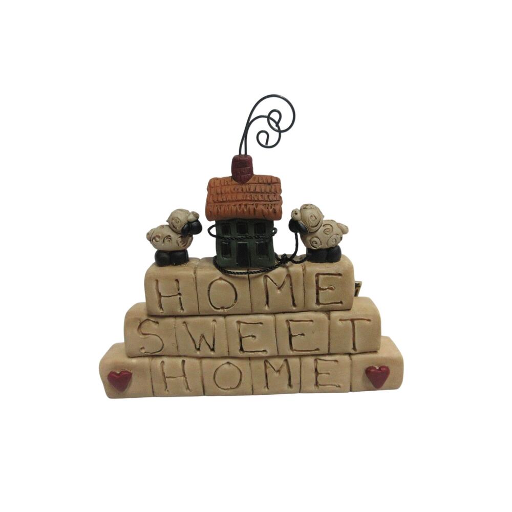 Blossom Bucket Signed Suzi "HOME SWEET HOME" blocks 3”X 3.75” Suzi Skoglund Sign